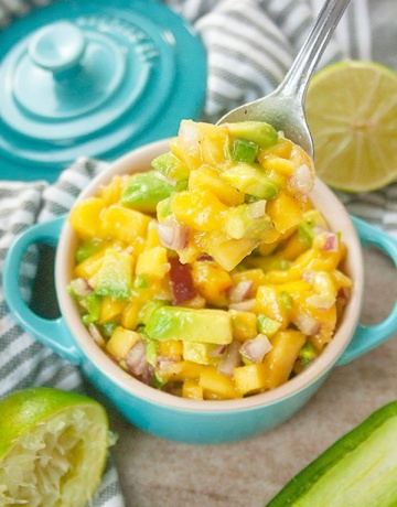 Mango Avocado Salsa | brightrootskitchen.com