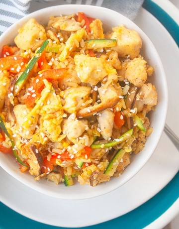 Curry Chicken Fried Rice| brightrootskitchen.com